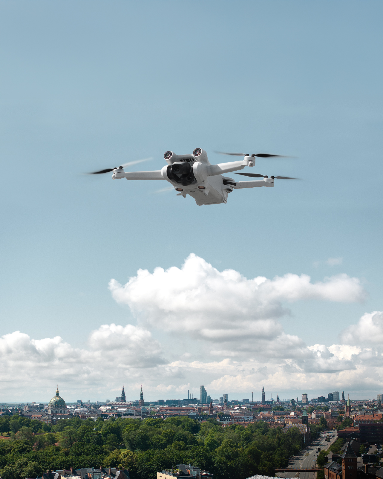 Drone på vej til doneinspektion